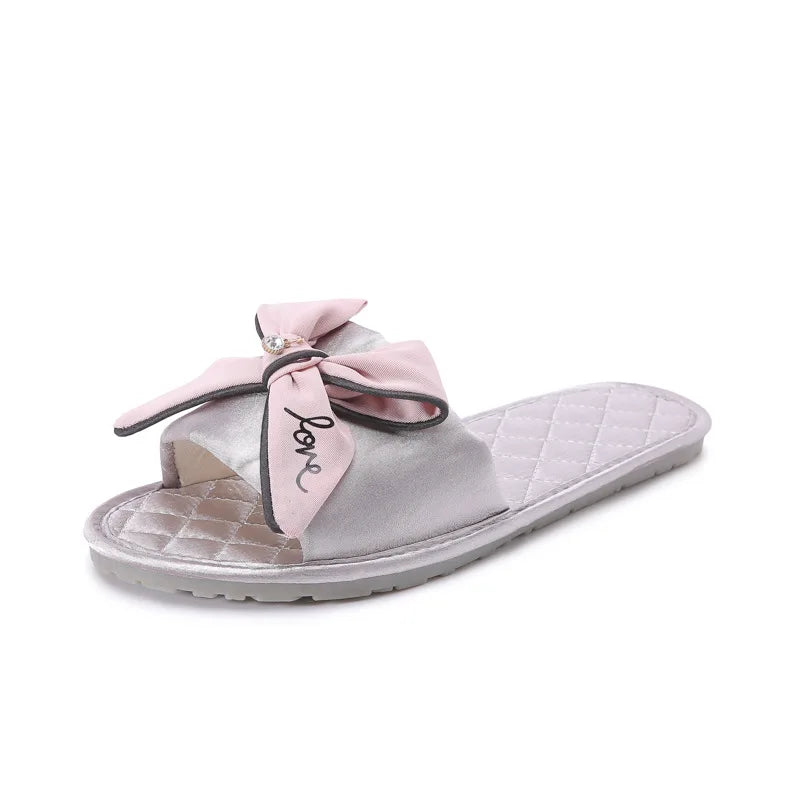Women Slides 2025 Summer Style Fashion Slippers Sandals Flip Flops Female Casual Beach Slides Bow Sandals Comfortable Flat Shoes