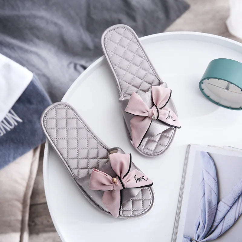 Women Slides 2025 Summer Style Fashion Slippers Sandals Flip Flops Female Casual Beach Slides Bow Sandals Comfortable Flat Shoes