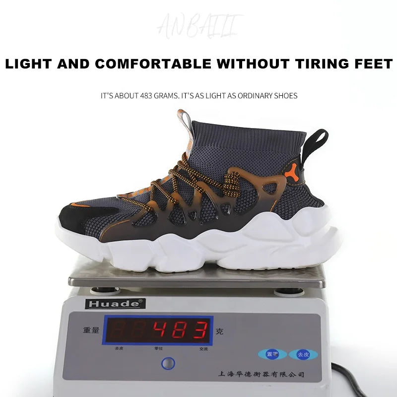 Fashion Work Safety Boots Men Women Casual Lightweight Sneakers Indestructible Compos Toe Boots Men's Work Sports Safety Shoes