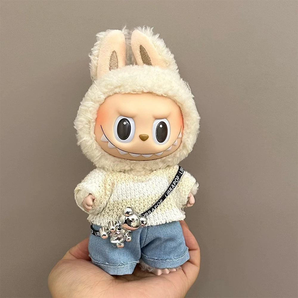 (no shoes)Clothes For 17cm Labubu Accessories Designer Suitable for V1 V2 V3 Labubu Pendants Cute Fashion Birthday Gift