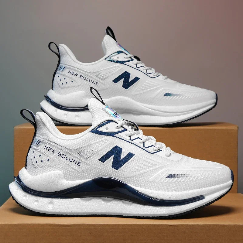 Running Shoes Men Women Breathable Flat Comfortable Non-Slip Soft Platform Casual Sports Shoes Mesh Trendy Sneakers Man