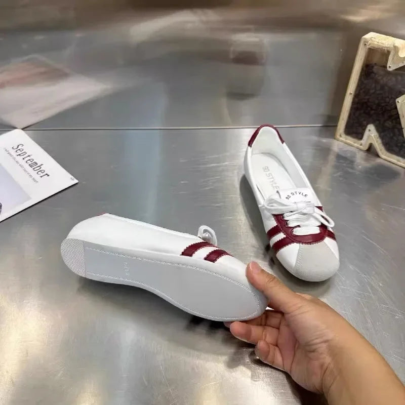 Mesh Low Heel Fashion Sneakers Lace-up Low Heel Women's Shoes on Sale 2024 High Quality Mixed Colors Women's Vulcanize Shoes