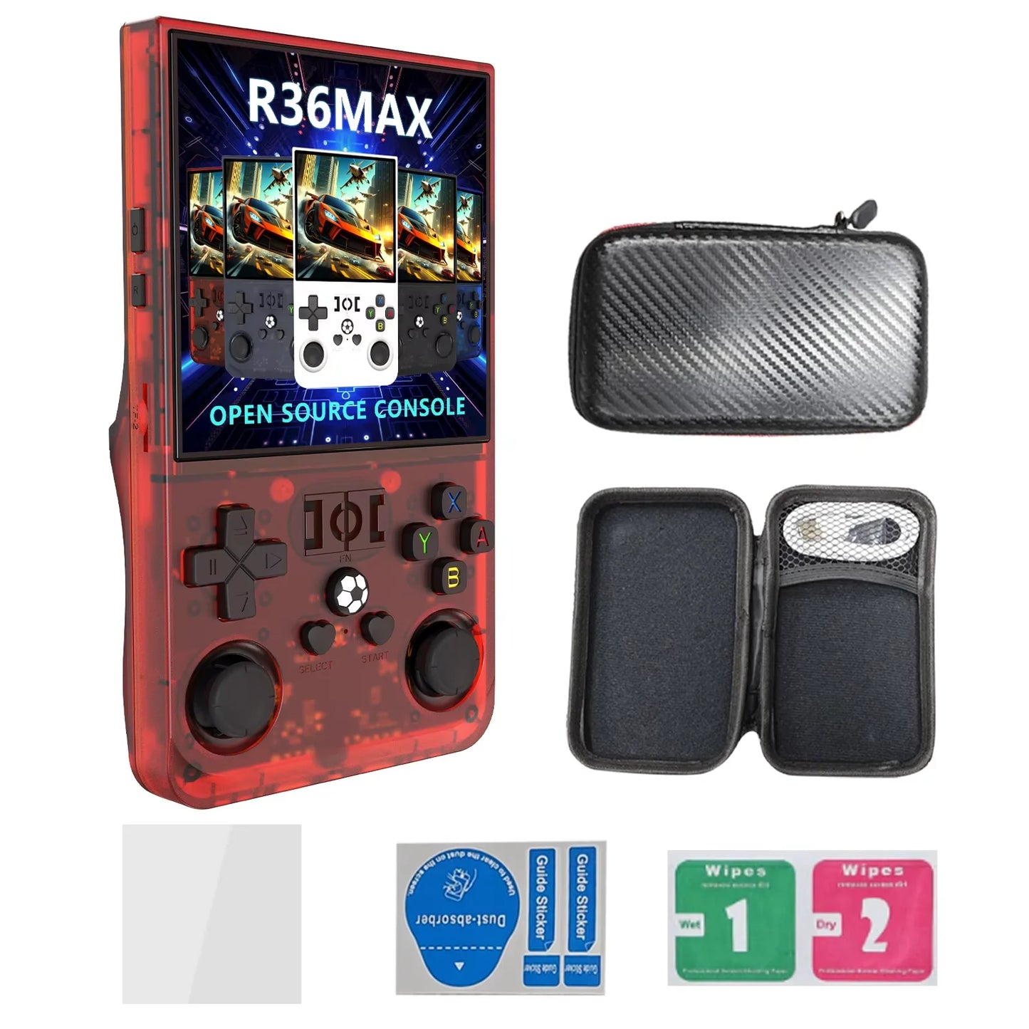 New Trending R36 Max Console 128/64GB 4 Inch HD Screen 720*720 Classic Retro Mini Game Player R36 Max Game Console