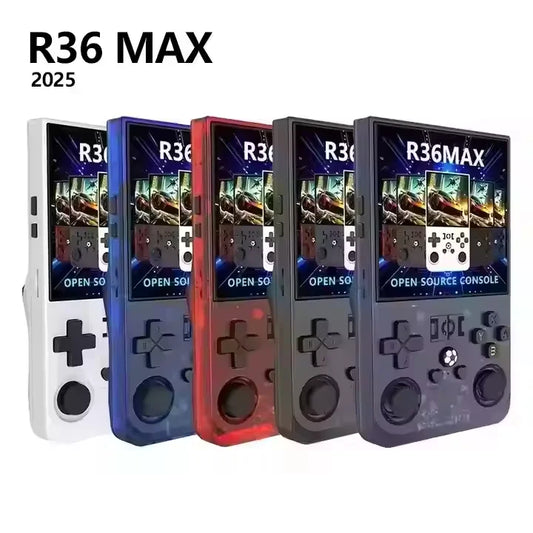 New Trending R36 Max Console 128/64GB 4 Inch HD Screen 720*720 Classic Retro Mini Game Player R36 Max Game Console