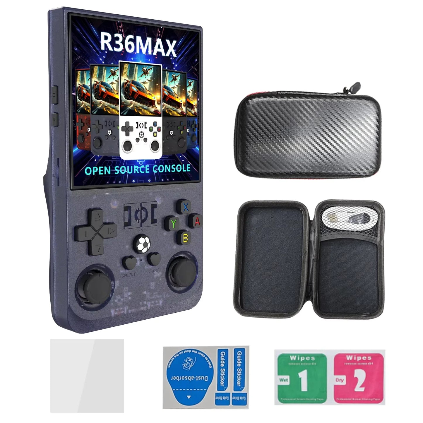New Trending R36 Max Console 128/64GB 4 Inch HD Screen 720*720 Classic Retro Mini Game Player R36 Max Game Console