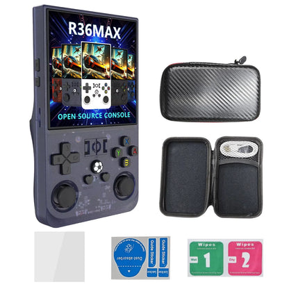 New Trending R36 Max Console 128/64GB 4 Inch HD Screen 720*720 Classic Retro Mini Game Player R36 Max Game Console