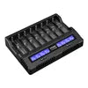 XTAR VC8S Smart Versatile USB c 18650 Lithium 1.2/1.5V AA AAA Rechargeable Battery Charger Tester