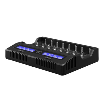 XTAR VC8S Smart Versatile USB c 18650 Lithium 1.2/1.5V AA AAA Rechargeable Battery Charger Tester