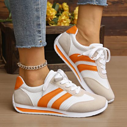 Xuanhui New Arrivals Breathable Color Matching Comfortable and Casual Flat Sports Shoes Sneakers Women's Shoes