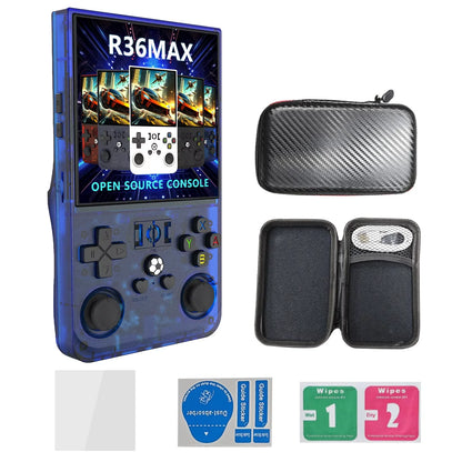 New Trending R36 Max Console 128/64GB 4 Inch HD Screen 720*720 Classic Retro Mini Game Player R36 Max Game Console