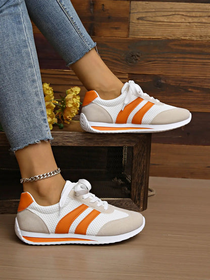 Xuanhui New Arrivals Breathable Color Matching Comfortable and Casual Flat Sports Shoes Sneakers Women's Shoes