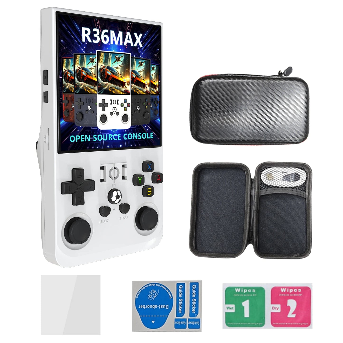 New Trending R36 Max Console 128/64GB 4 Inch HD Screen 720*720 Classic Retro Mini Game Player R36 Max Game Console