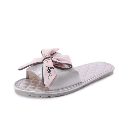 Women Slides 2025 Summer Style Fashion Slippers Sandals Flip Flops Female Casual Beach Slides Bow Sandals Comfortable Flat Shoes