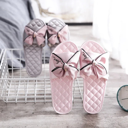 Women Slides 2025 Summer Style Fashion Slippers Sandals Flip Flops Female Casual Beach Slides Bow Sandals Comfortable Flat Shoes