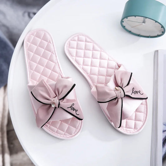 Women Slides 2025 Summer Style Fashion Slippers Sandals Flip Flops Female Casual Beach Slides Bow Sandals Comfortable Flat Shoes