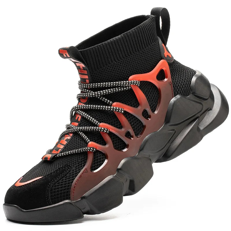 Fashion Work Safety Boots Men Women Casual Lightweight Sneakers Indestructible Compos Toe Boots Men's Work Sports Safety Shoes