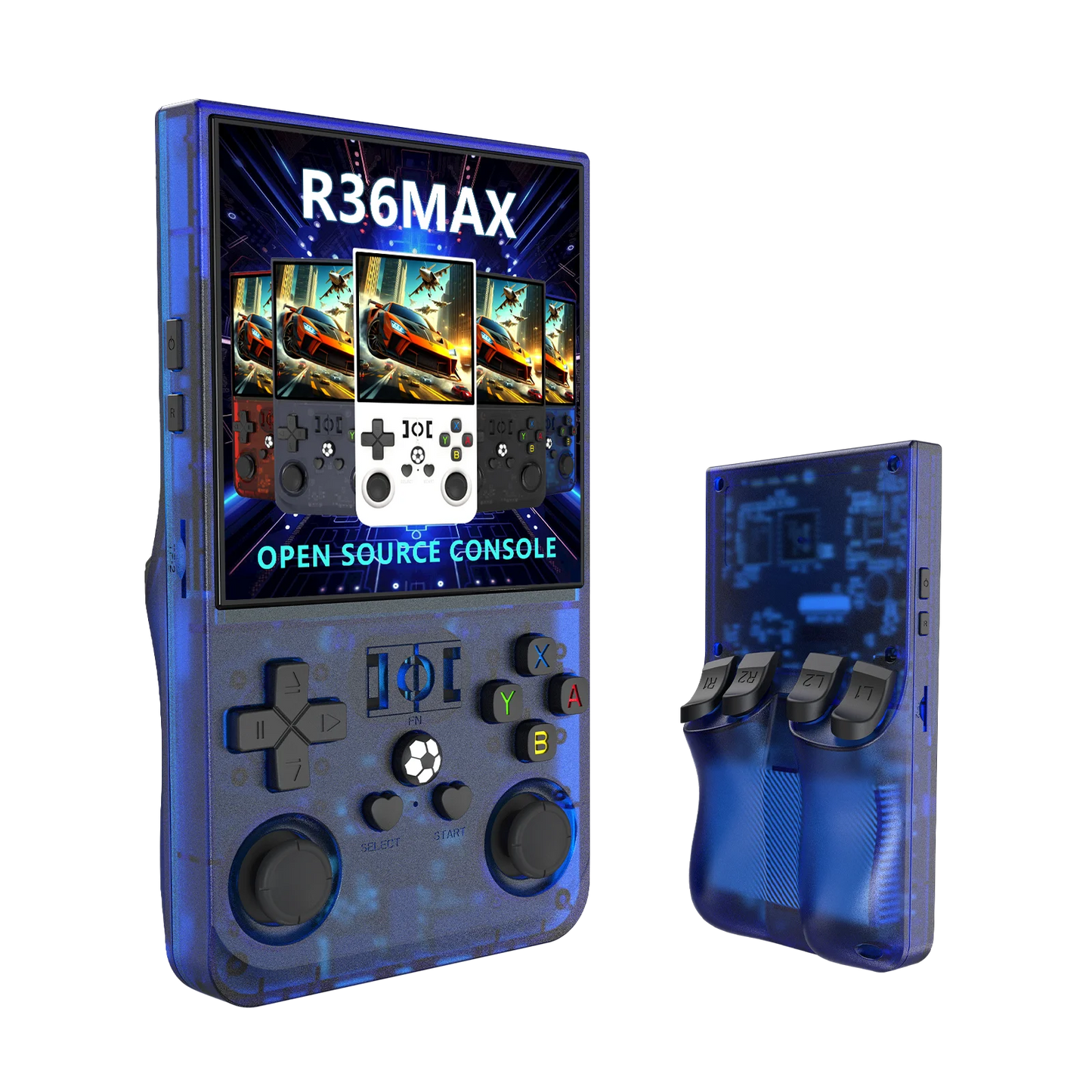 New Trending R36 Max Console 128/64GB 4 Inch HD Screen 720*720 Classic Retro Mini Game Player R36 Max Game Console