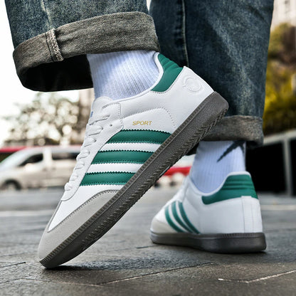 Classic Unisex Sneakers Leather Flat Breathabke Comfortable Walking Shoes Couple Casual Sports Skate Shoes for Men Women