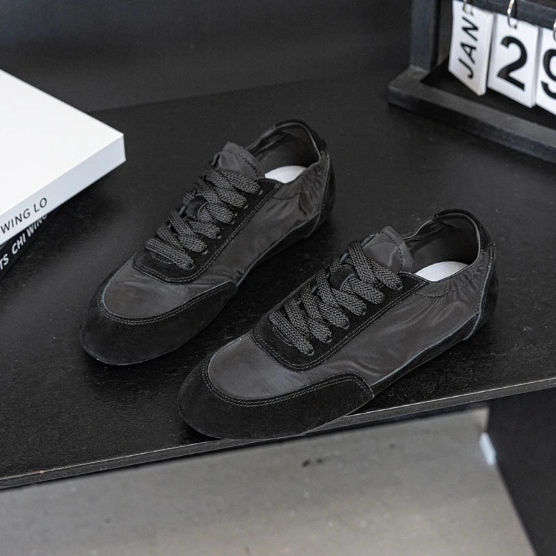 AIYUQI Women's Sneakers 2025 New Women's Moral Training Shoes Flat Non-slip Large-size Color-blocked Running Shoes For Women