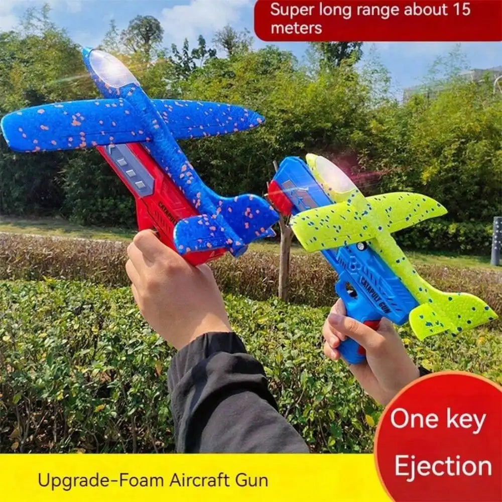 Children's Ejection Aircraft Toys Foam Aircraft Glider Parent-child Outdoor Games Toys Children's Gifts Foam Shooting Flying Toy