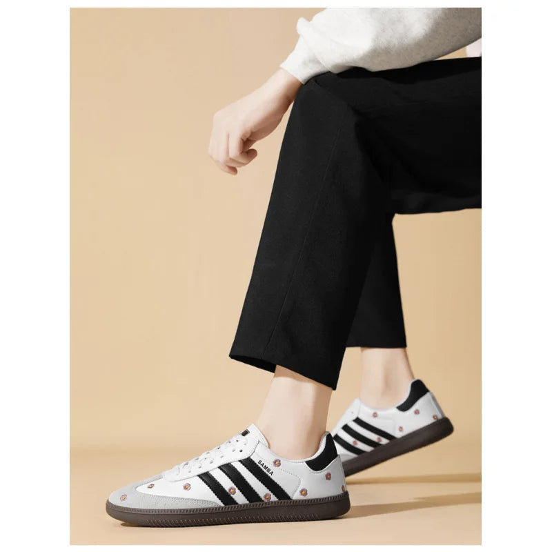 Summer Men's low-top Shoes New Korean Style All-match White Shoes Flat Sneakers Men's Trendy Sports Casual Shoes Breathable