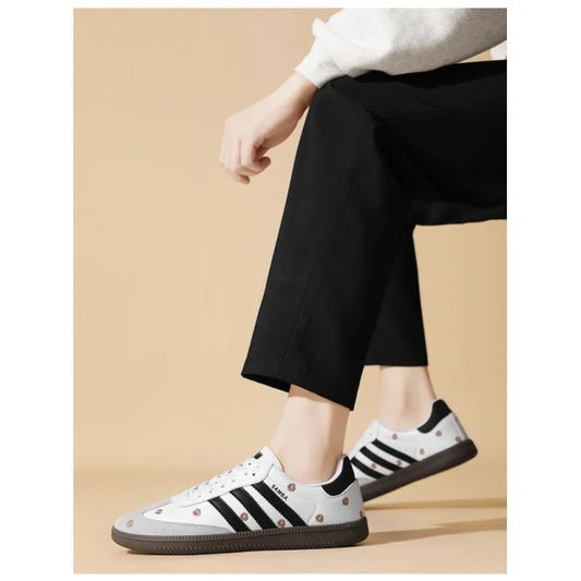 Summer Men's low-top Shoes New Korean Style All-match White Shoes Flat Sneakers Men's Trendy Sports Casual Shoes Breathable
