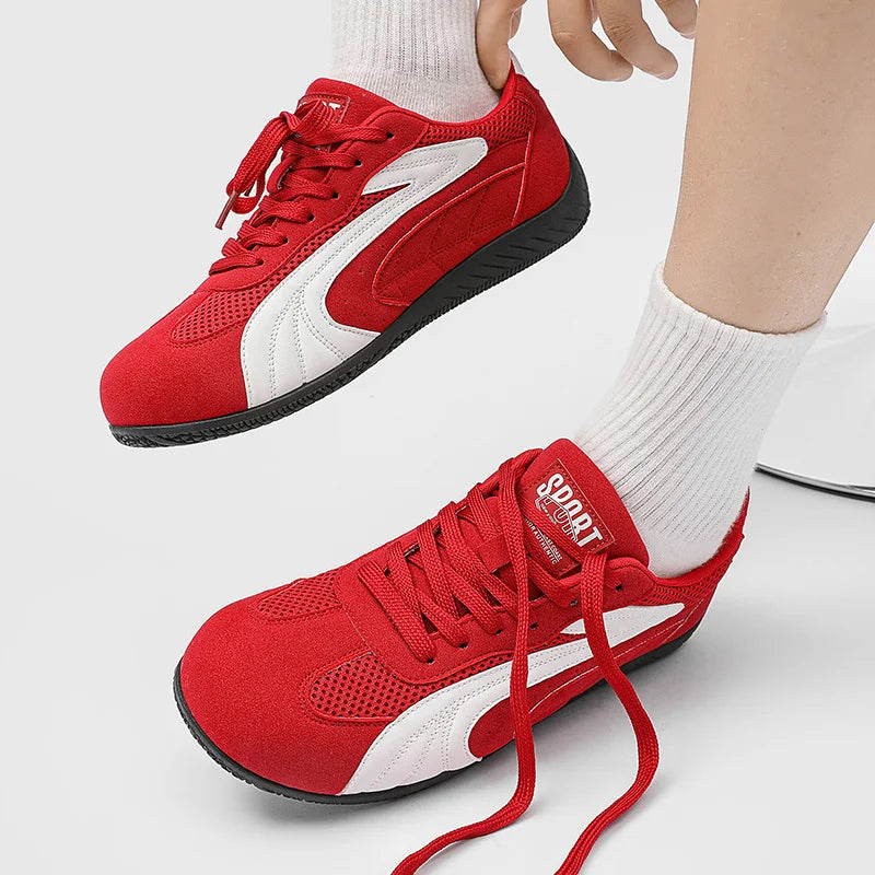 Brand Fashion Red Sneakers Men Low Top Men's Designer Shoes Street Hip Hop Sneakers Men Breathable Flat Men Running Shoes Sports