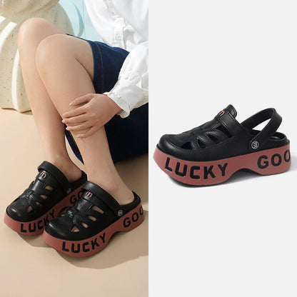 Smile Women's Sandals New Summer Casual Cave Shoes Popular Thick-soled Sandals Comfortable Non-slip Odor-resistant Beach Sandals