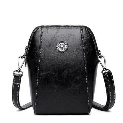 Single Shoulder Crossbody Bag Female Fashion Temperament Leather Women's Bag Vertical Mobile Phone Bag Crossbody Mini Small Bag