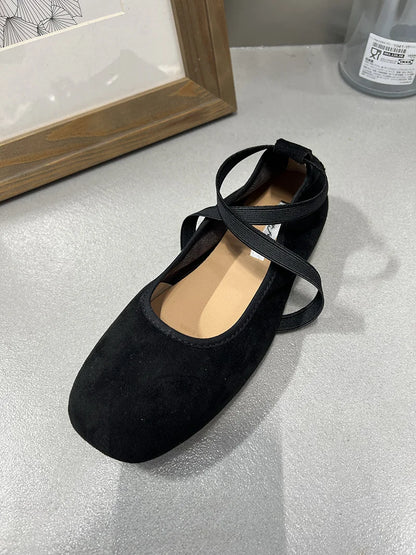 Female Shallow Luxury Fashion Buckle Strap Footwear New In 2025 Ladies Flats With Shoes Flats Mary Janes Shoes For Women