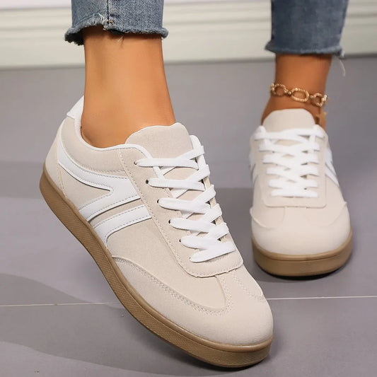 Women Sneakers 2024 Autumn New Luxury Flat Loafers Comfortable Lace-up Soft Female Sneakers Lightweight Outdoor Shoes for Women
