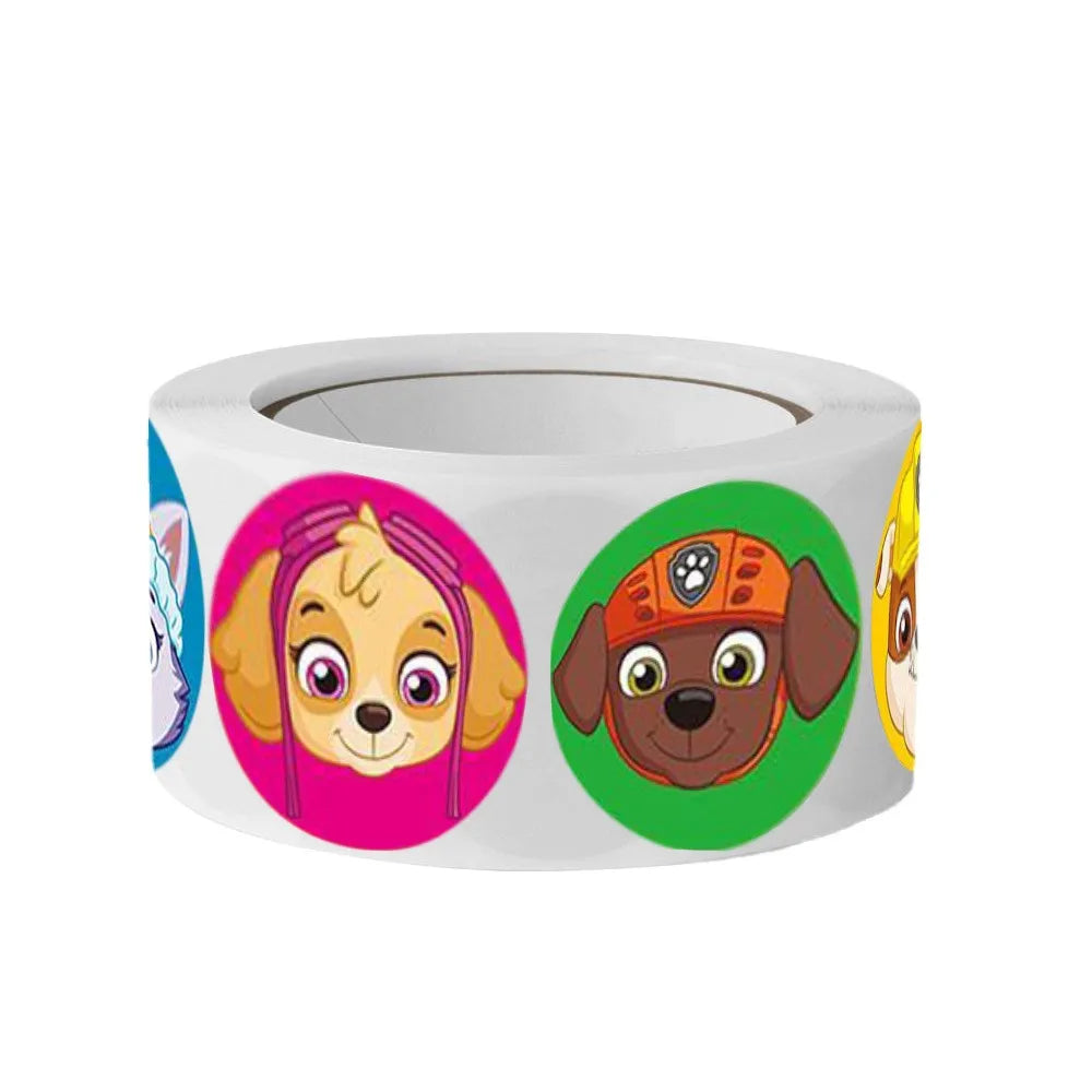 New 500PCS Paw Patrol Children's Cartoon Stickers Cute Kids Stationery Supplies School Teacher Supplies Reward Sticker Toys Gift