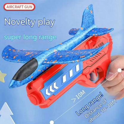 Children's Ejection Aircraft Toys Foam Aircraft Glider Parent-child Outdoor Games Toys Children's Gifts Foam Shooting Flying Toy