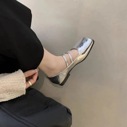 2024 Retro Flat Women's Single Shoes Mary Jane Shoes for Women Soft and Comfortable Ballet Shoes Women Zapatos De Mujer Q101