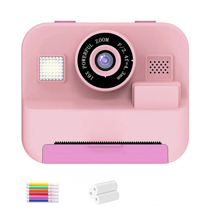 newInstant Print Camera With 32G Card Thermal Photo Printing Digital Children Camera Video Photography Educational Toy Kids Gift