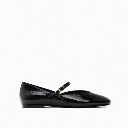 Spring Designer Red Women Ballet Shoes Casual Round Toe Flats Patent Leather Office Female Shoes