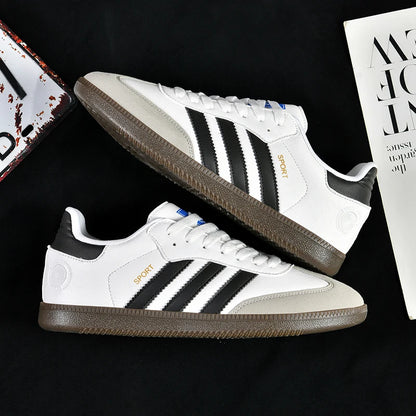 Classic Unisex Sneakers Leather Flat Breathabke Comfortable Walking Shoes Couple Casual Sports Skate Shoes for Men Women