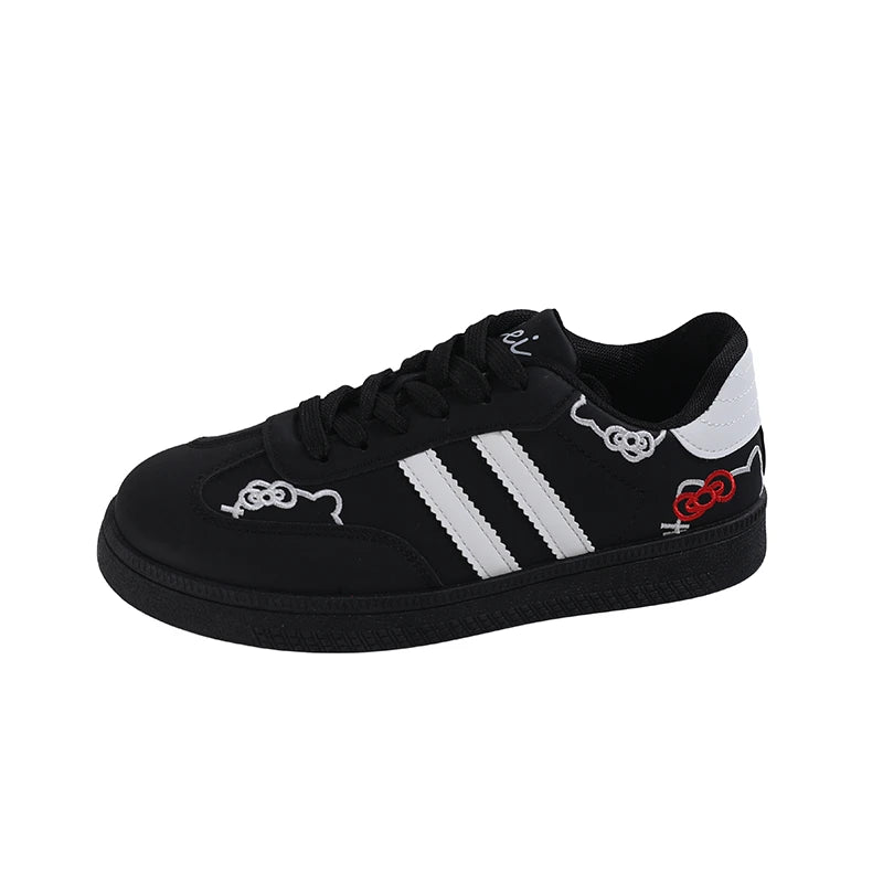 Cute Embroidered Women's Sports Shoes Non-slip Spring Autumn Ladies Casual Tennis Shoes Sweet Versatile Women School Sneakers