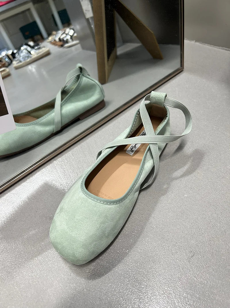 Female Shallow Luxury Fashion Buckle Strap Footwear New In 2025 Ladies Flats With Shoes Flats Mary Janes Shoes For Women