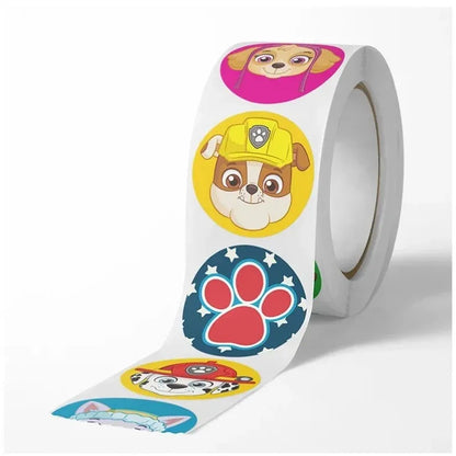 New 500PCS Paw Patrol Children's Cartoon Stickers Cute Kids Stationery Supplies School Teacher Supplies Reward Sticker Toys Gift