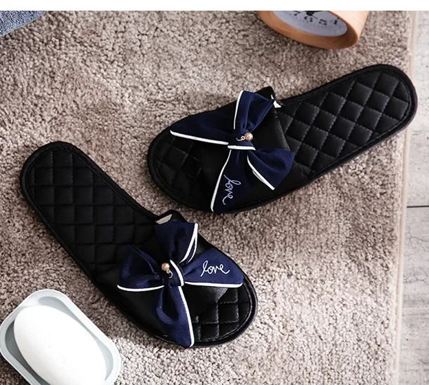 Women Slides 2025 Summer Style Fashion Slippers Sandals Flip Flops Female Casual Beach Slides Bow Sandals Comfortable Flat Shoes