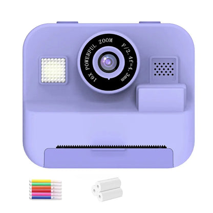 newInstant Print Camera With 32G Card Thermal Photo Printing Digital Children Camera Video Photography Educational Toy Kids Gift
