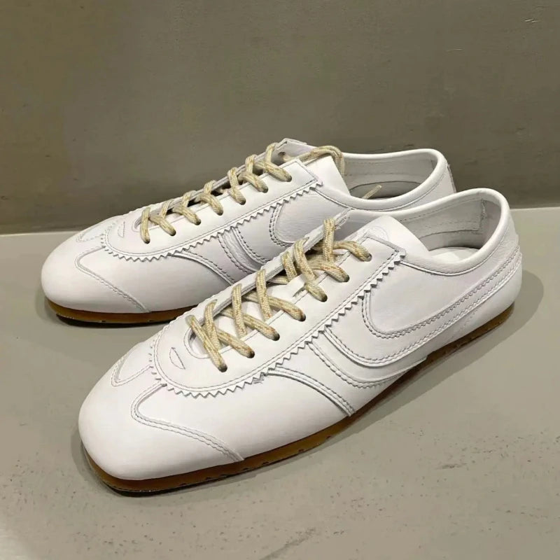 Real Leather German Training Shoes Women's Four Seasons 2025 Fashion Retro Crash Training Running Shoes Forrest Gump Shoes Women
