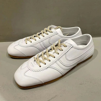Real Leather German Training Shoes Women's Four Seasons 2025 Fashion Retro Crash Training Running Shoes Forrest Gump Shoes Women
