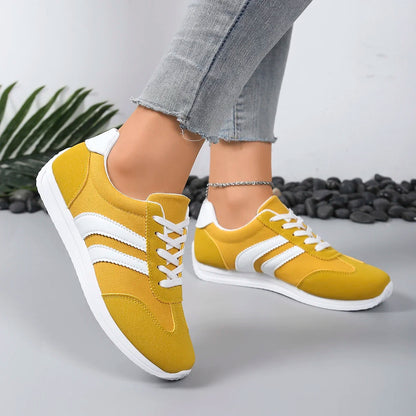 Outdoor Casual Flat Shoes Women Fashion Low-Top Sneakers Comfortable Anti-Slip Walking Shoes