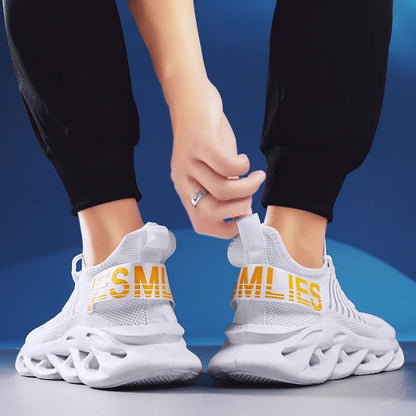 Comfortable Women's Sneakers Mesh Knit Upper Elastic Breathable Lightweight Shoes Versatile Outdoor Walking Shoes for Daily Use