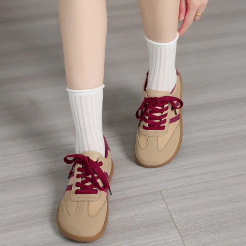 Women's Shoes Spring New Fashion Casual Shoes College Style Wide Toe Soft Comfortable Flat Shoes Outdoor Casual Sports Shoes2025