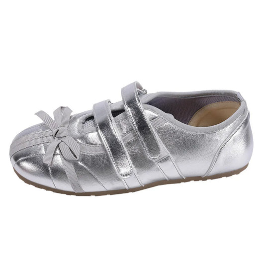 2025 New Spring Mary Jane Cross Strap Flats Shoes Women Fashion Elegant Round Toe Ladies Comfort Soft Sole Ballerinas Shoes