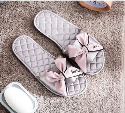 Women Slides 2025 Summer Style Fashion Slippers Sandals Flip Flops Female Casual Beach Slides Bow Sandals Comfortable Flat Shoes