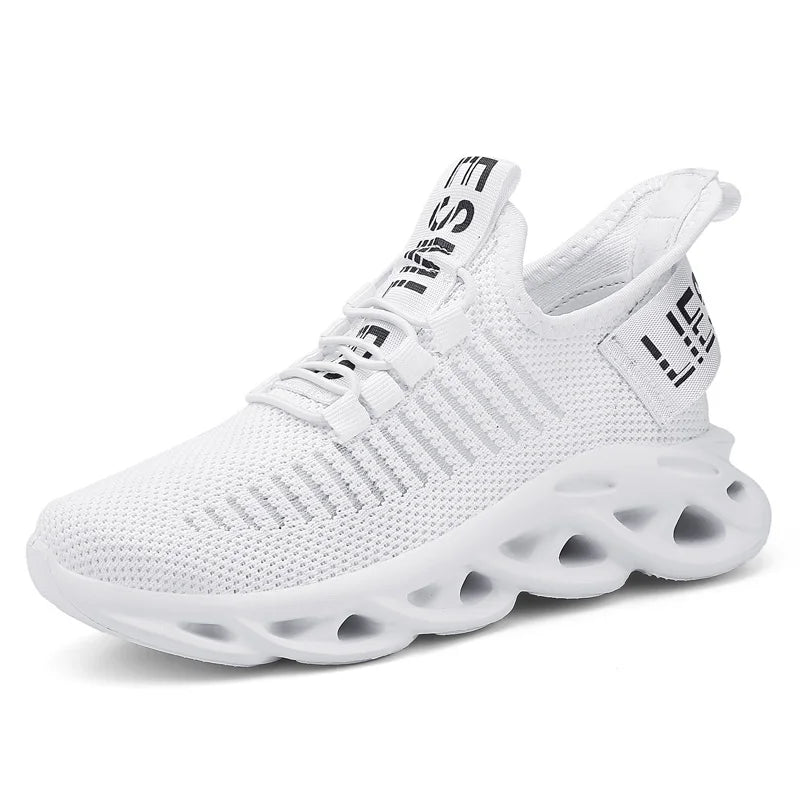 2025 Hot Sale Fashion Red Children's Running Shoes Breathable Mesh Blade Sneakers Size 26-39 Outdoor Sports Shoes Trainers Kids